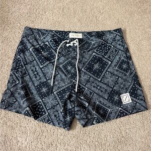 American Eagle Navy Patterned Men's Swim Shorts